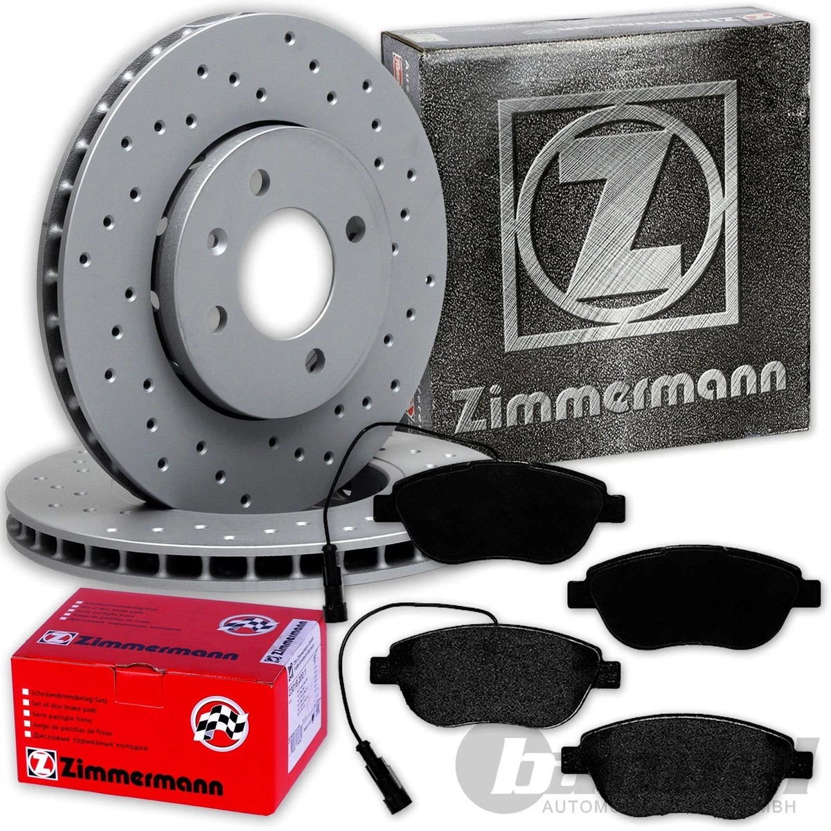 Гальмівні диски та колодки Zimmermann для VW PASSAT (3B5) 1.9 TDI